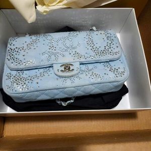 Crystal Chanel denim bag💎💎💎